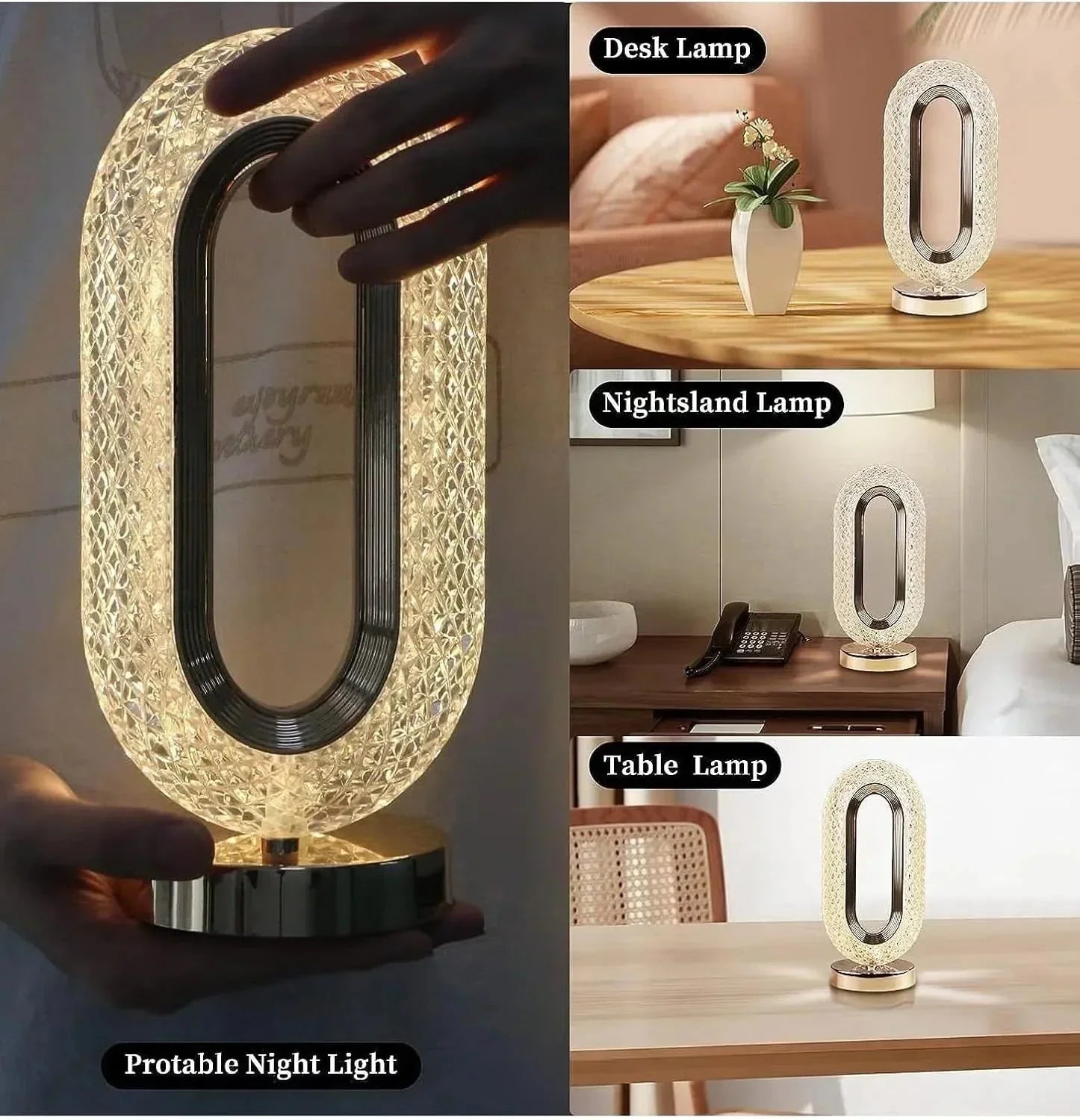 Usb charging touch lamp